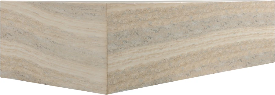 Piazza Travertine Finish Indoor/Outdoor Concrete Coffee Table - Image 5