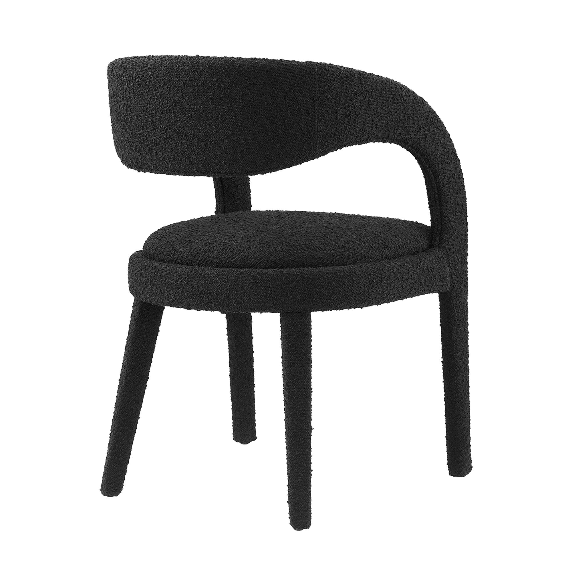 Pinnacle Boucle Upholstered Dining Chair Set of 2 - Image 7