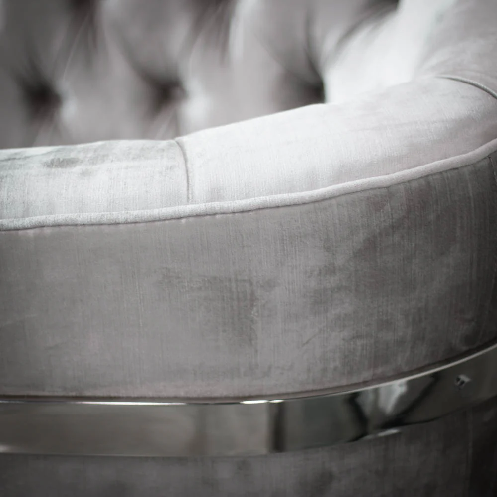 Pinnacle Grey Sheen Velvet Chair - Image 4