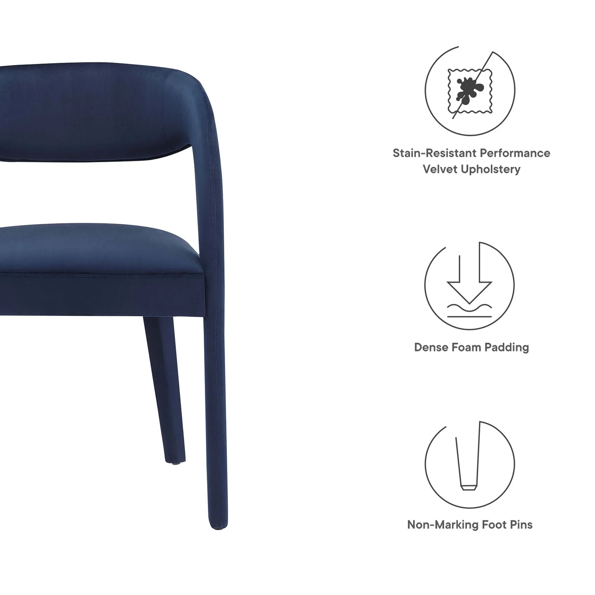 Pinnacle Performance Velvet Dining Chair Set of 2 - Image 29