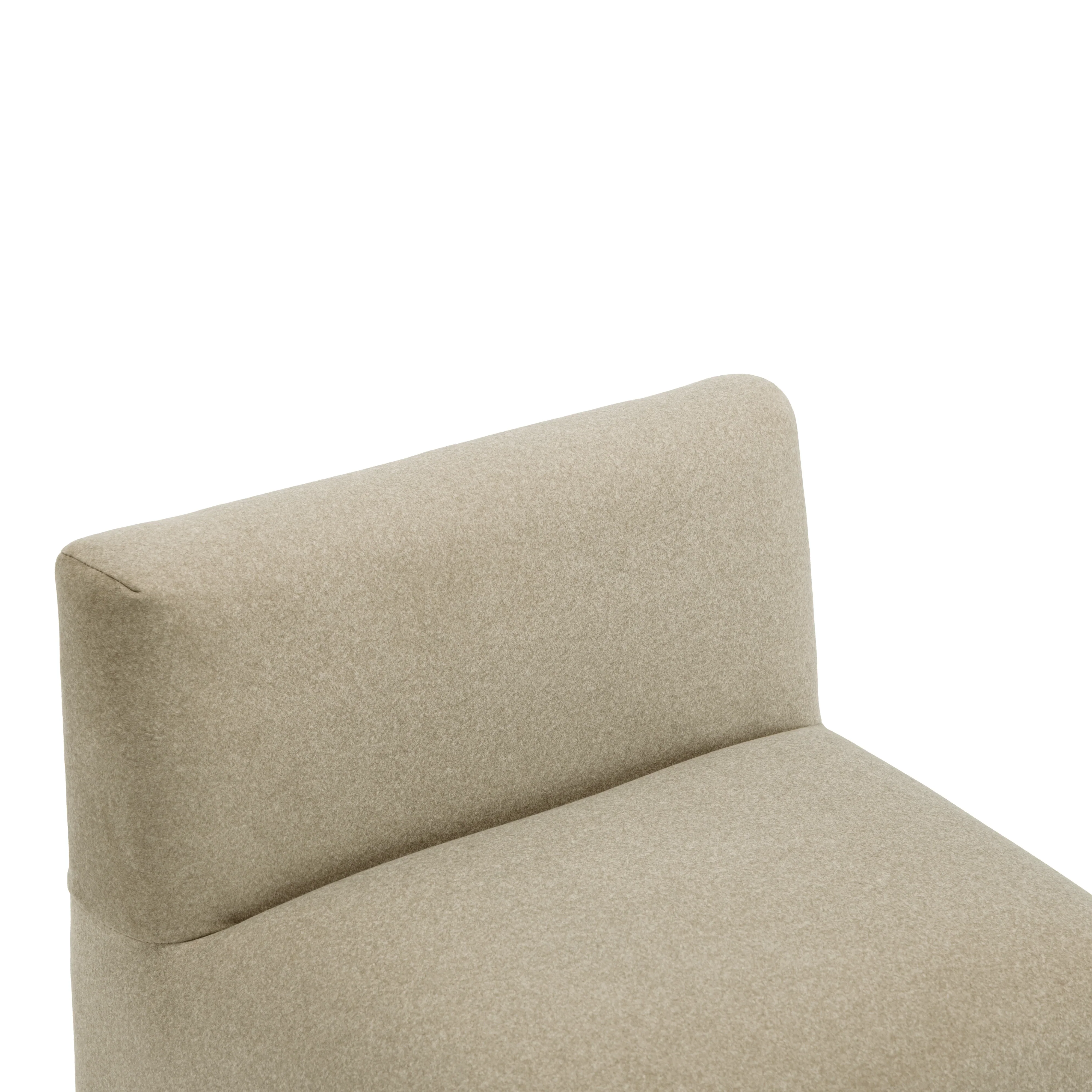 Pippa Taupe Performance Vegan Mohair Accent Stool - Image 4
