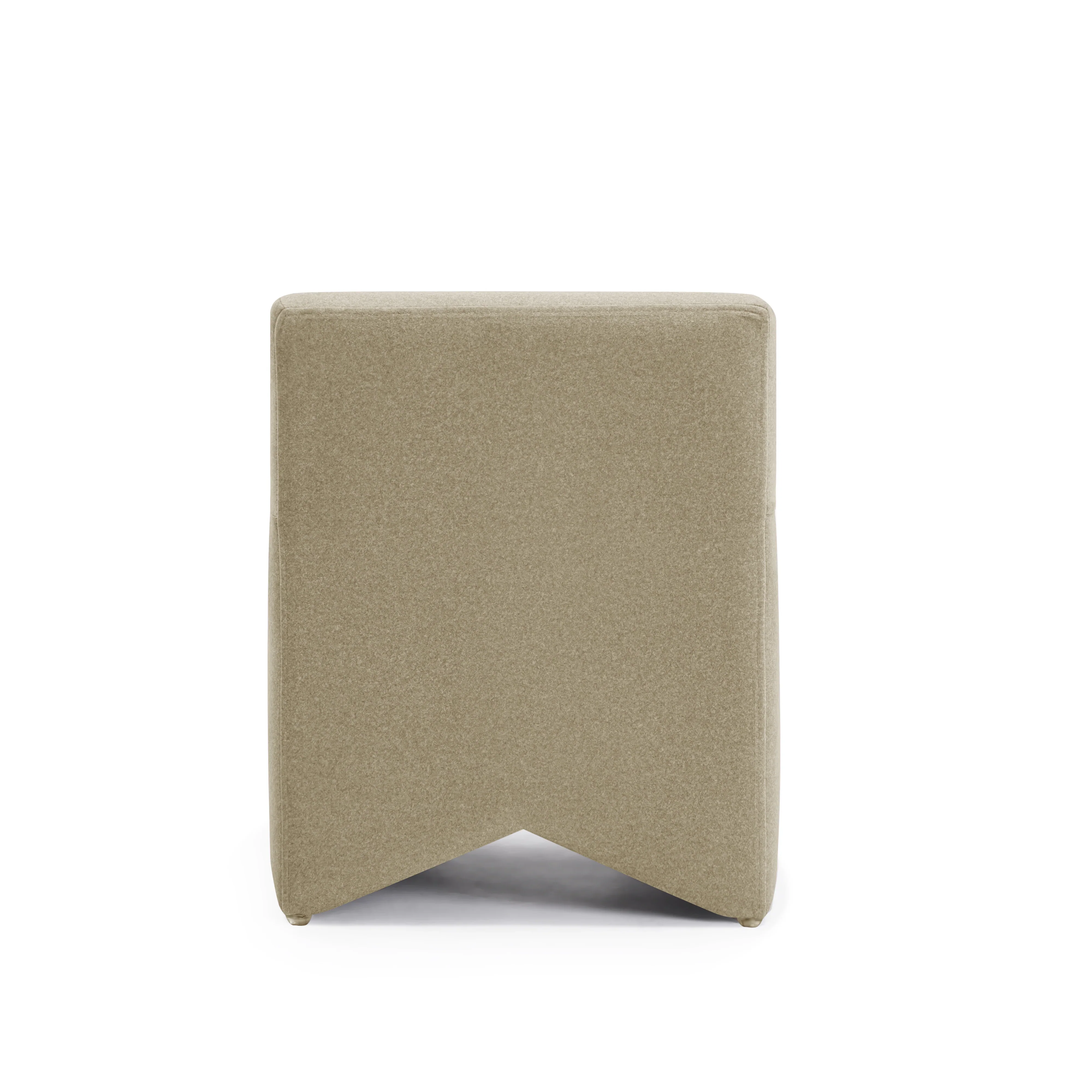 Pippa Taupe Performance Vegan Mohair Accent Stool - Image 5