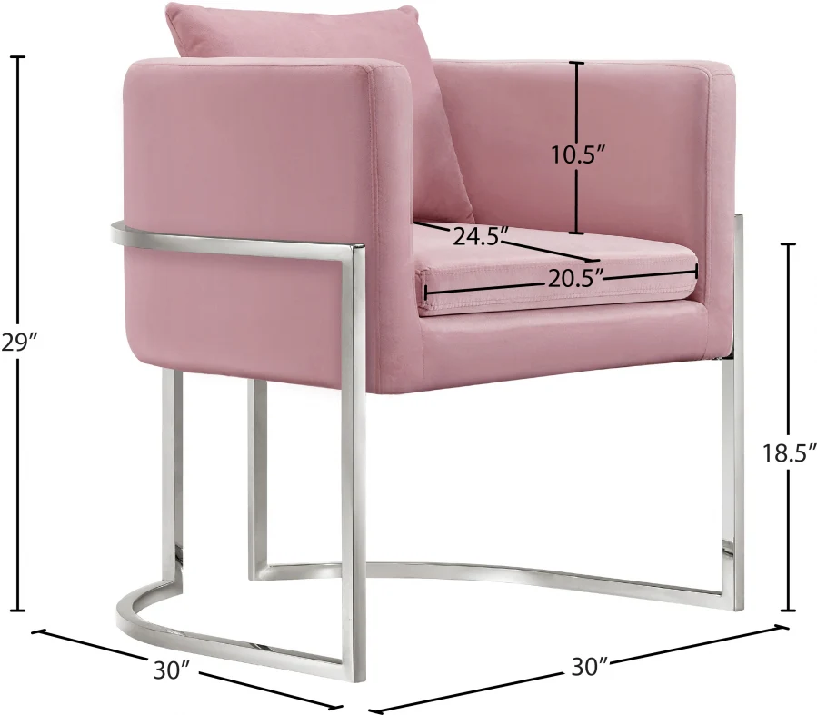 Pippa Velvet Upholstered Accent Chair - Image 3