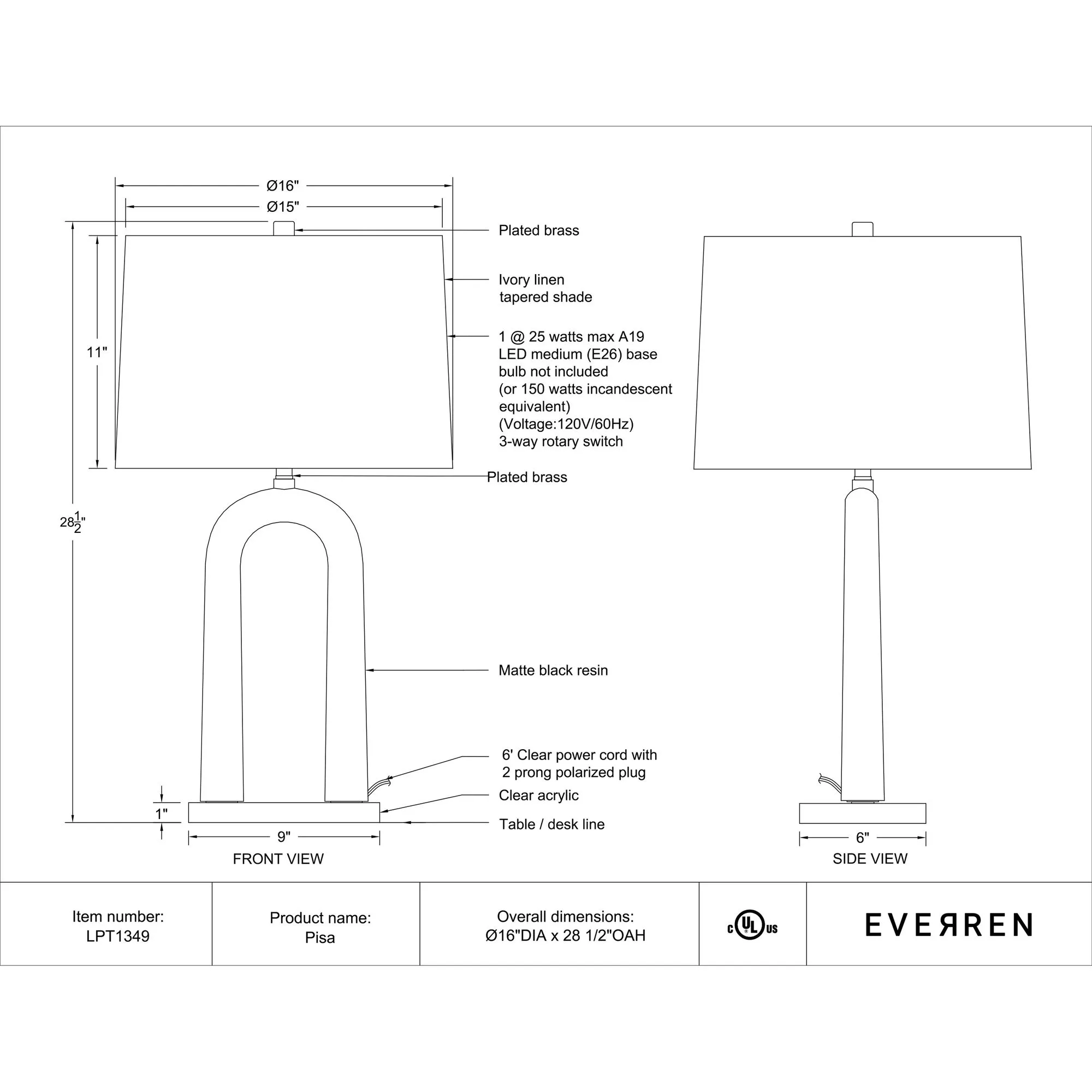 Pisa Table Lamp - Image 6