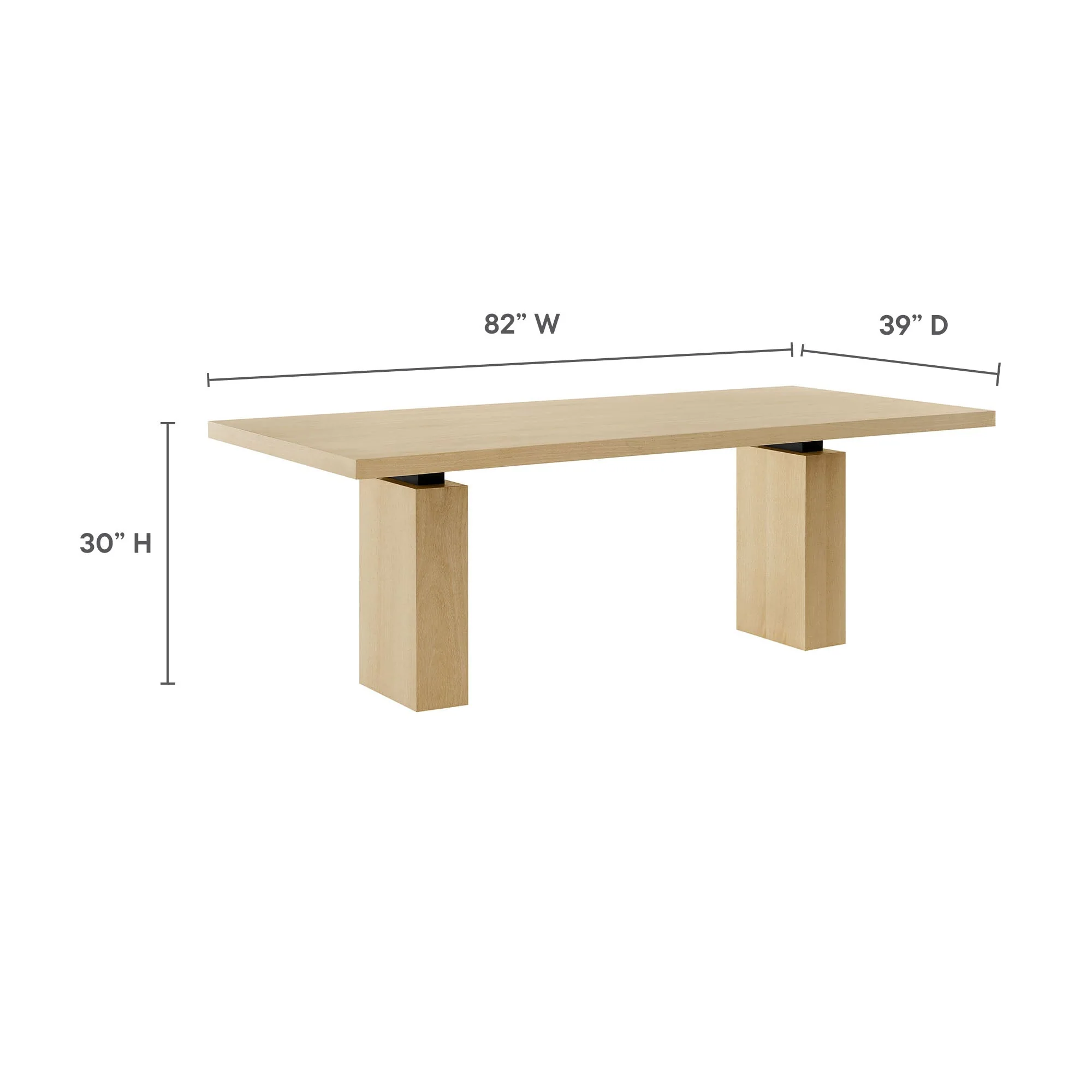 Piston 82" Rectangular Wood Dining Table in Natural - Image 9