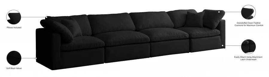 Plush Velvet Standard Comfort Modular Sofa - Image 17