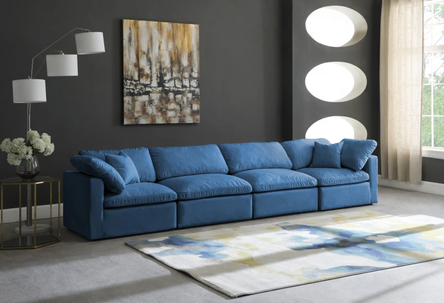 Plush Velvet Standard Comfort Modular Sofa - Image 2