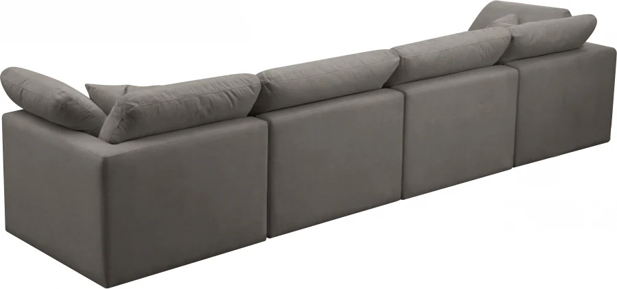 Plush Velvet Standard Comfort Modular Sofa - Image 21