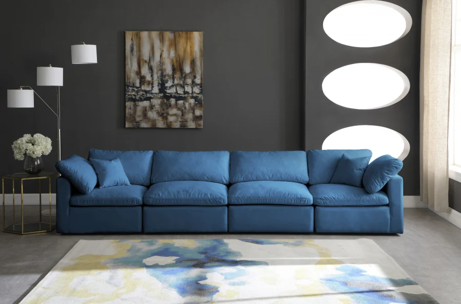 Plush Velvet Standard Comfort Modular Sofa - Image 3