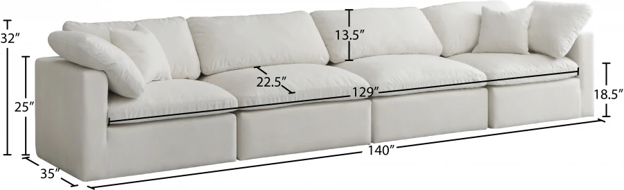 Plush Velvet Standard Comfort Modular Sofa - Image 34