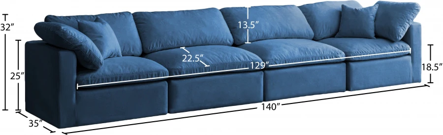 Plush Velvet Standard Comfort Modular Sofa - Image 7