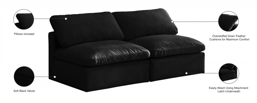 Plush Velvet Standard Comfort Modular Sofa - Image 18