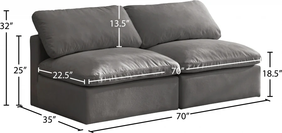 Plush Velvet Standard Comfort Modular Sofa - Image 26