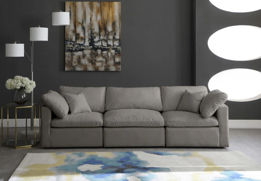 Plush Velvet Standard Comfort Modular Sofa - Image 21