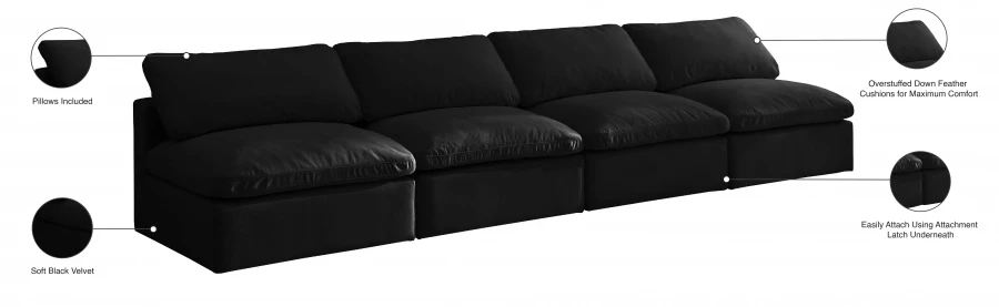 Plush Velvet Standard Comfort Modular Sofa - Image 18