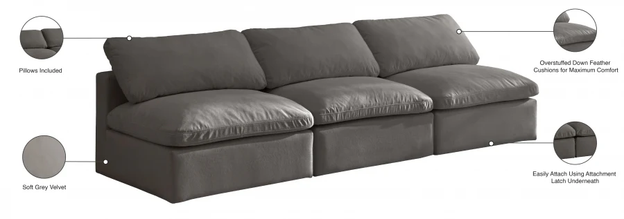 Plush Velvet Standard Comfort Modular Sofa - Image 27