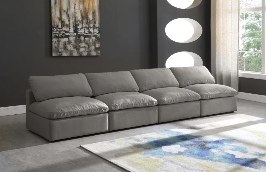 Plush Velvet Standard Comfort Modular Sofa - Image 20