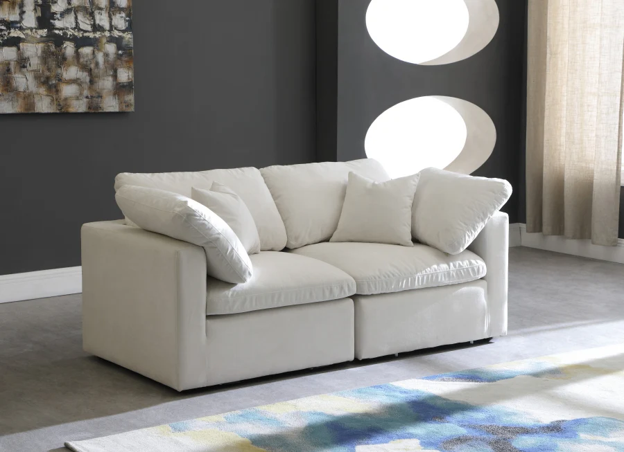 Plush Velvet Standard Comfort Modular Sofa - Image 29