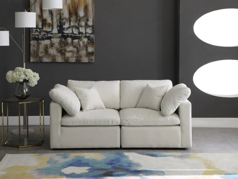 Plush Velvet Standard Comfort Modular Sofa - Image 30