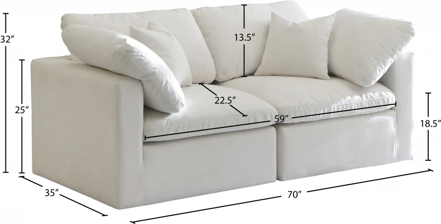Plush Velvet Standard Comfort Modular Sofa - Image 35