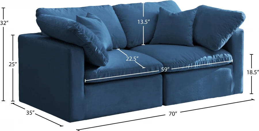 Plush Velvet Standard Comfort Modular Sofa - Image 8