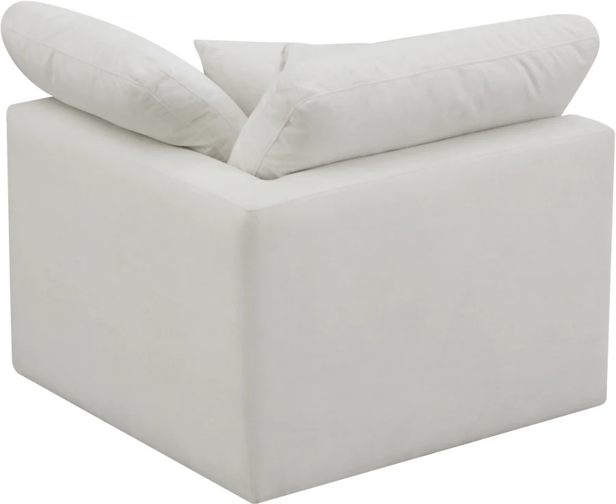 Plush Velvet Upholstered Standard Comfort Modular Corner Chair - Image 14