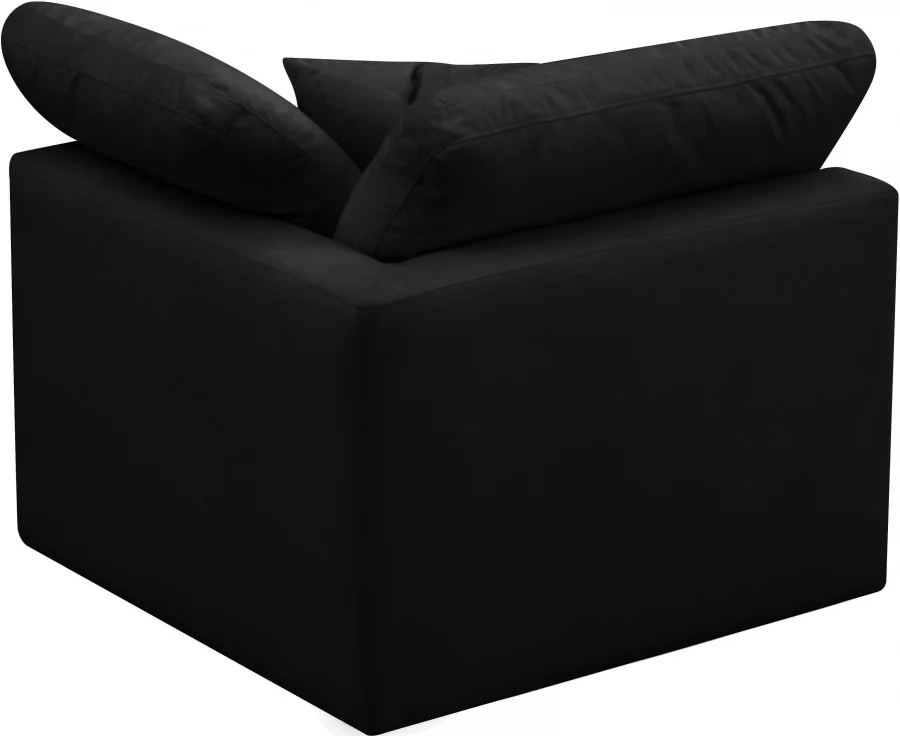 Plush Velvet Upholstered Standard Comfort Modular Corner Chair - Image 3