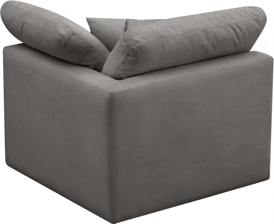Plush Velvet Upholstered Standard Comfort Modular Corner Chair - Image 9