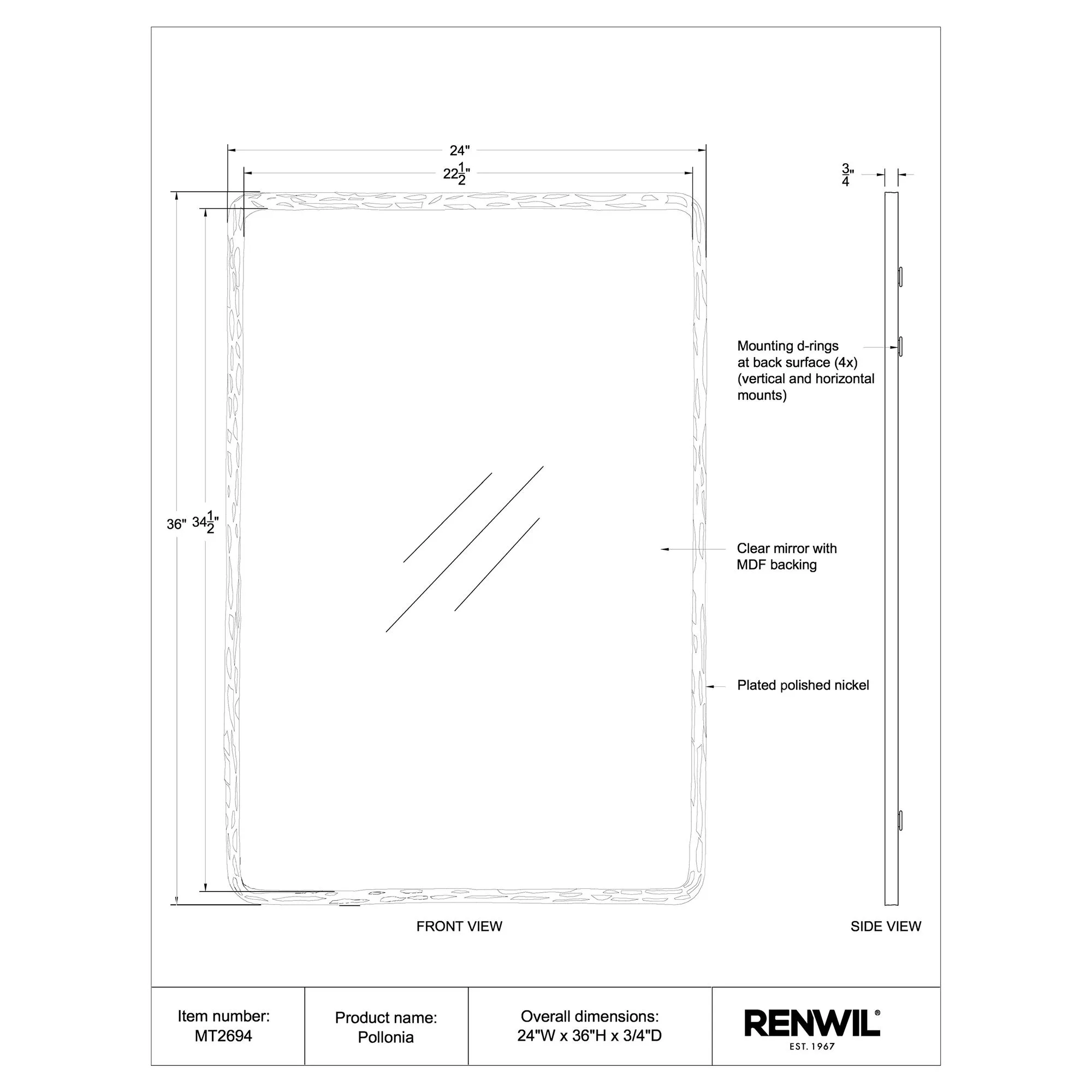 Pollonia Wall Mirror - Image 6