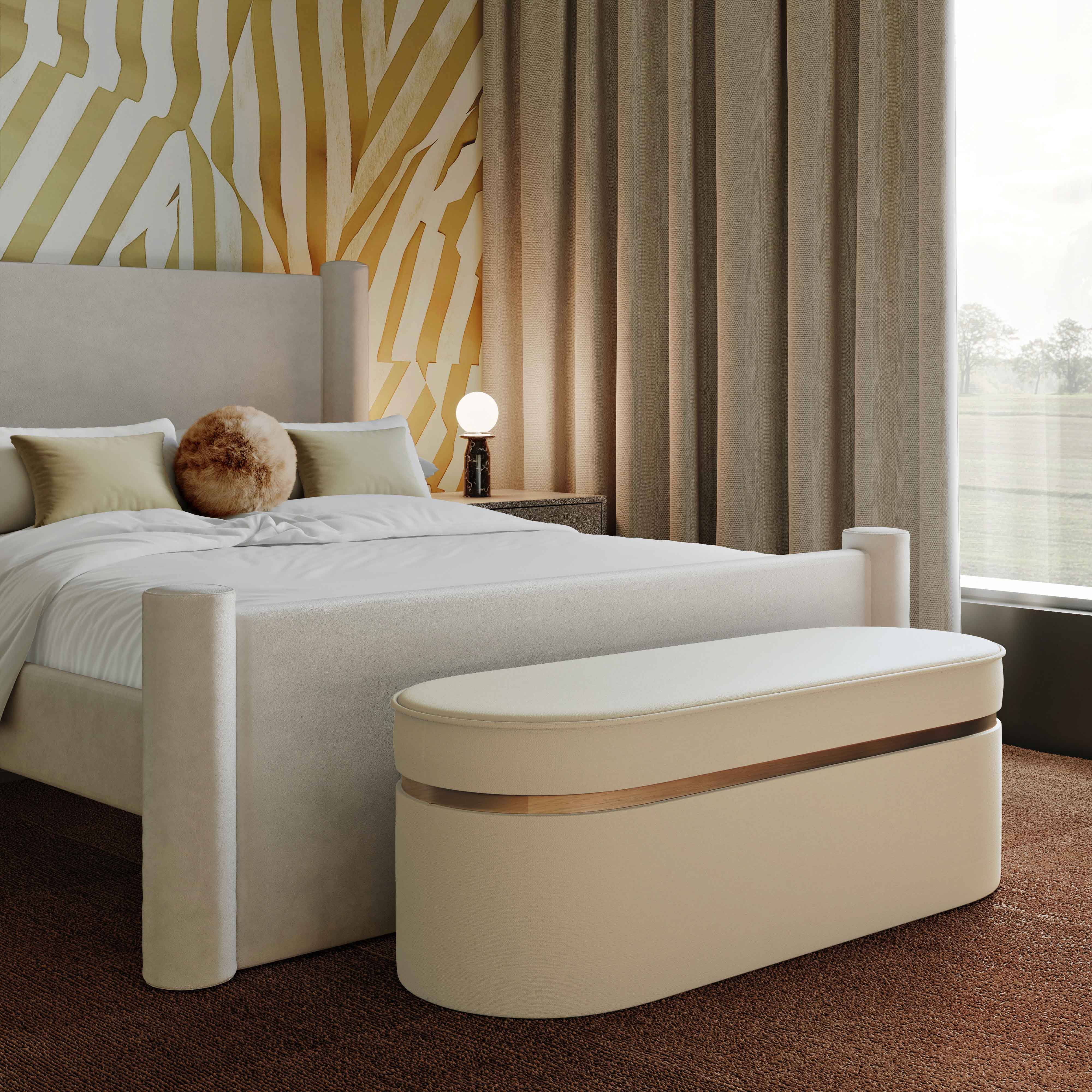 Pomp 52" Performance Velvet Bench - Image 2
