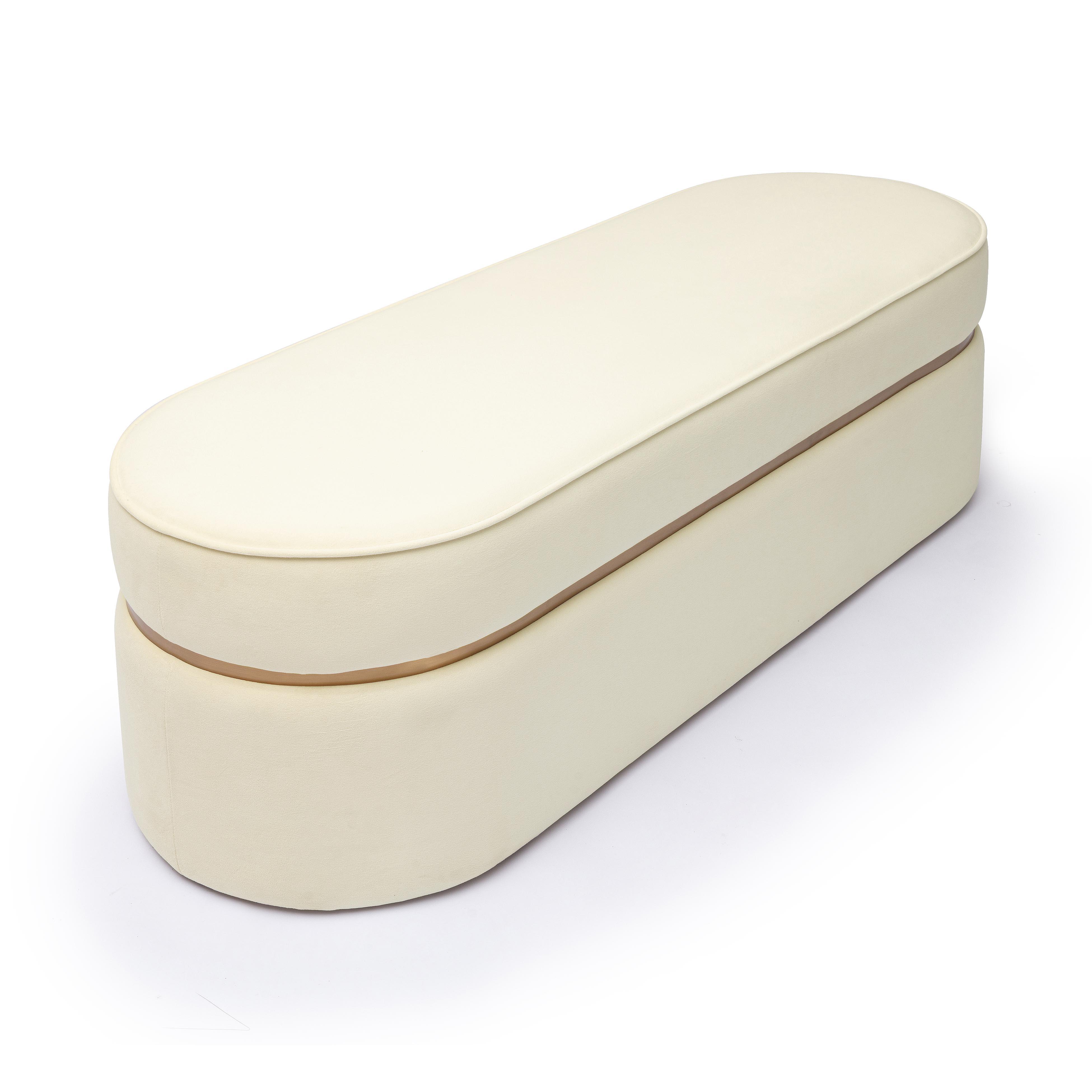 Pomp 52" Performance Velvet Bench - Image 4