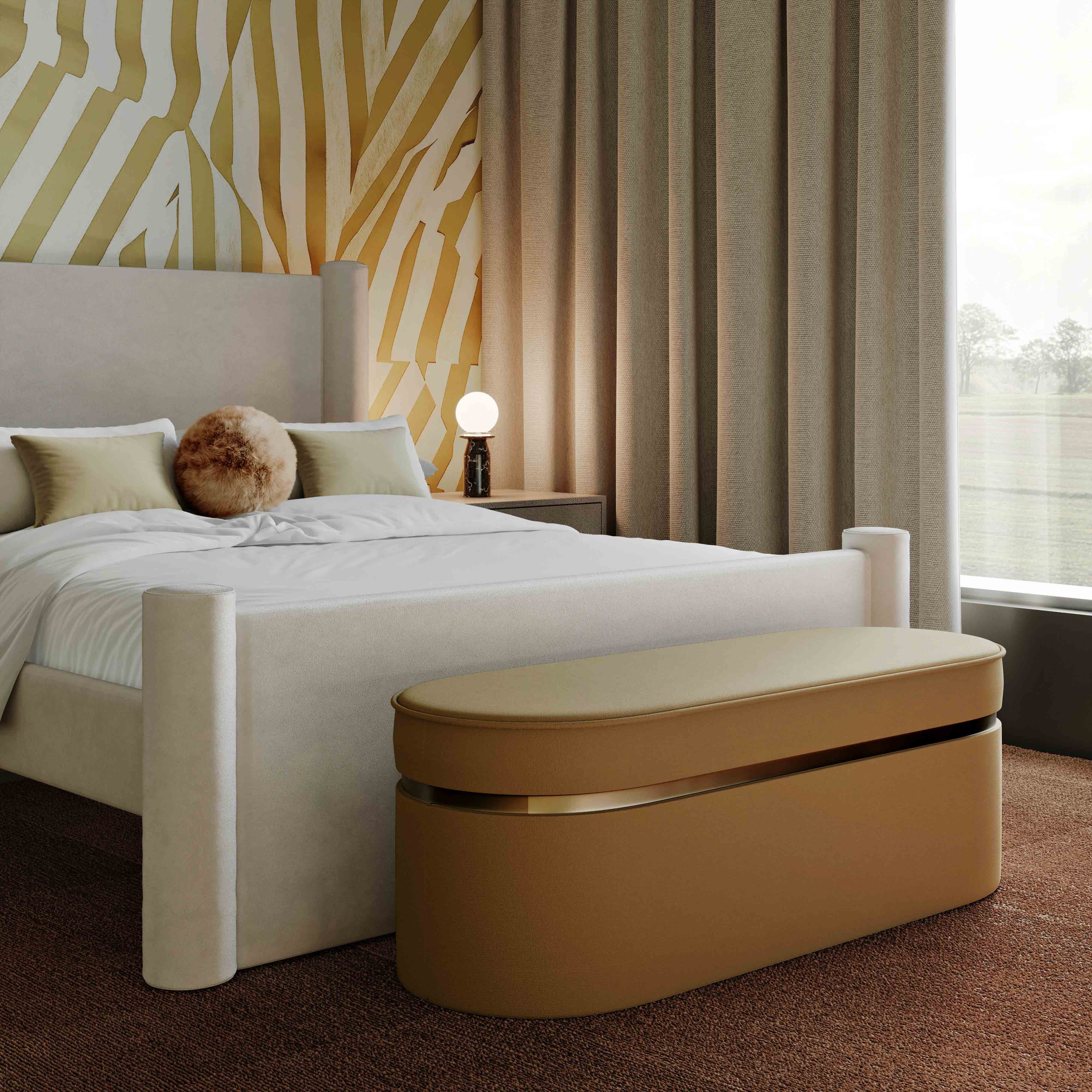 Pomp 52" Performance Velvet Bench - Image 8