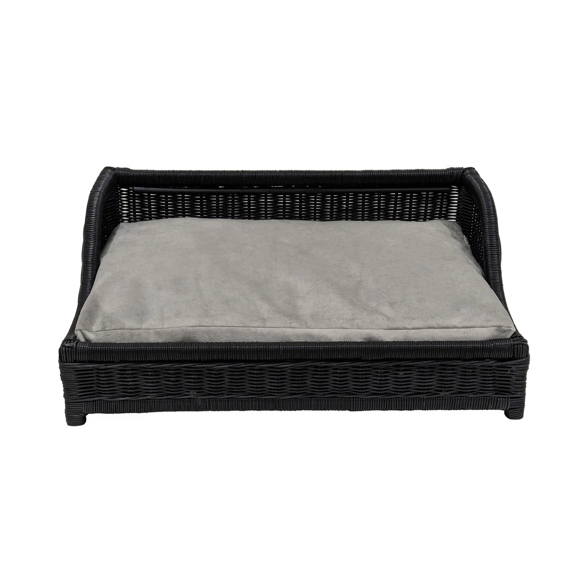 Poppy Black Rattan Small Pet Bed - Image 3