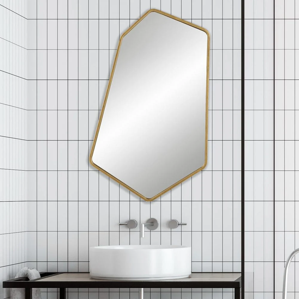 Linneah Large Mirror, Gold - Image 2