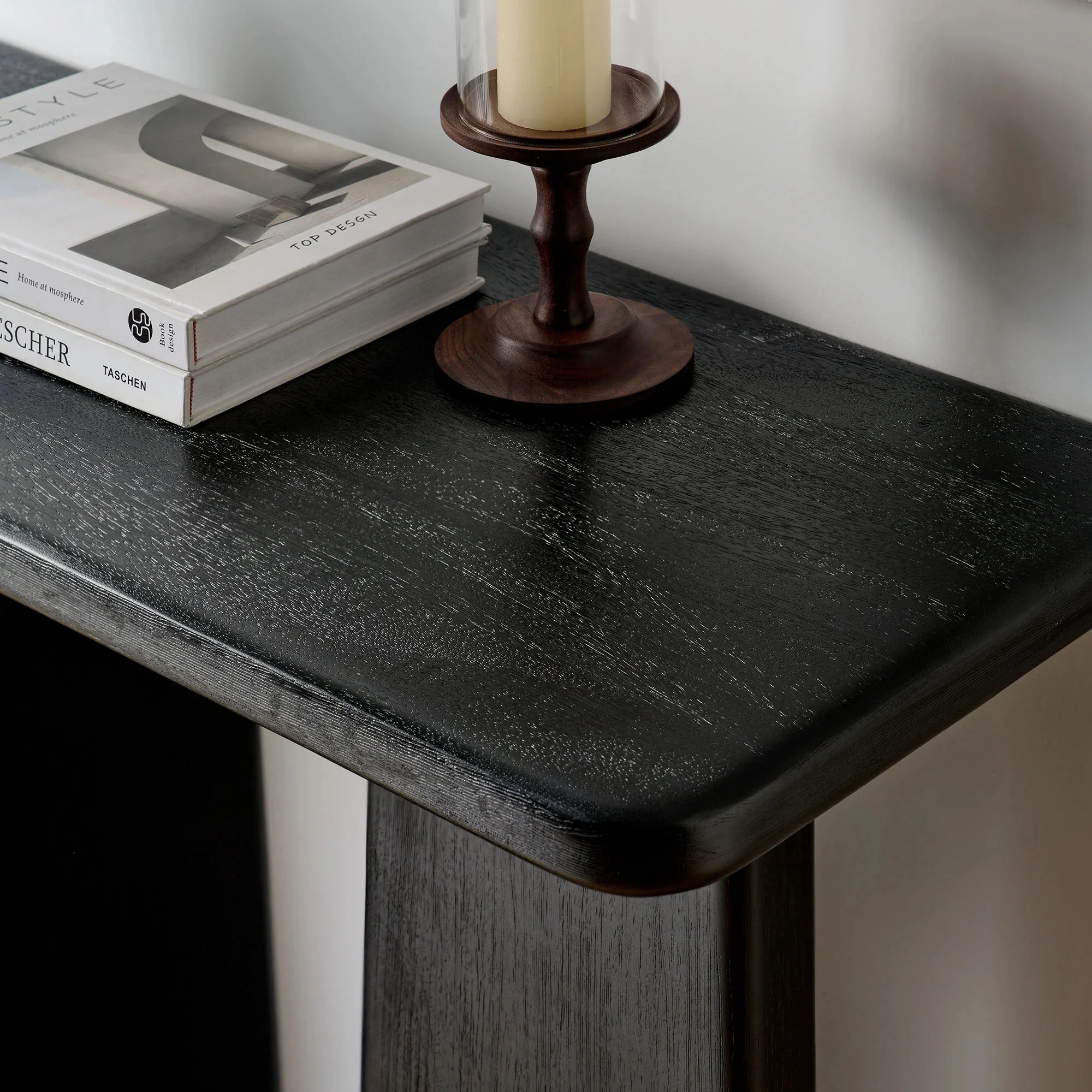 Porter 45" Wood Console Table in Black - Image 3