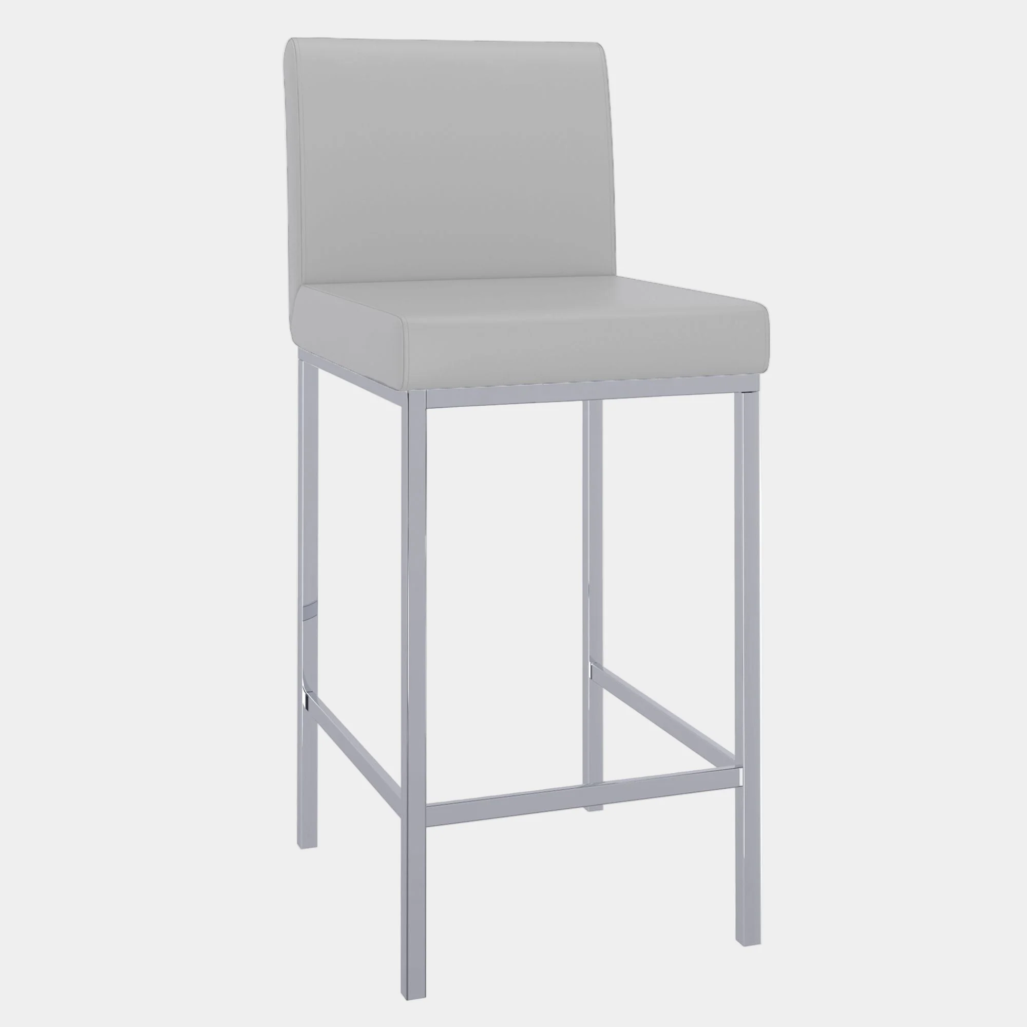 Porto 26" Counter Stool, set of 2, in Grey and Chrome