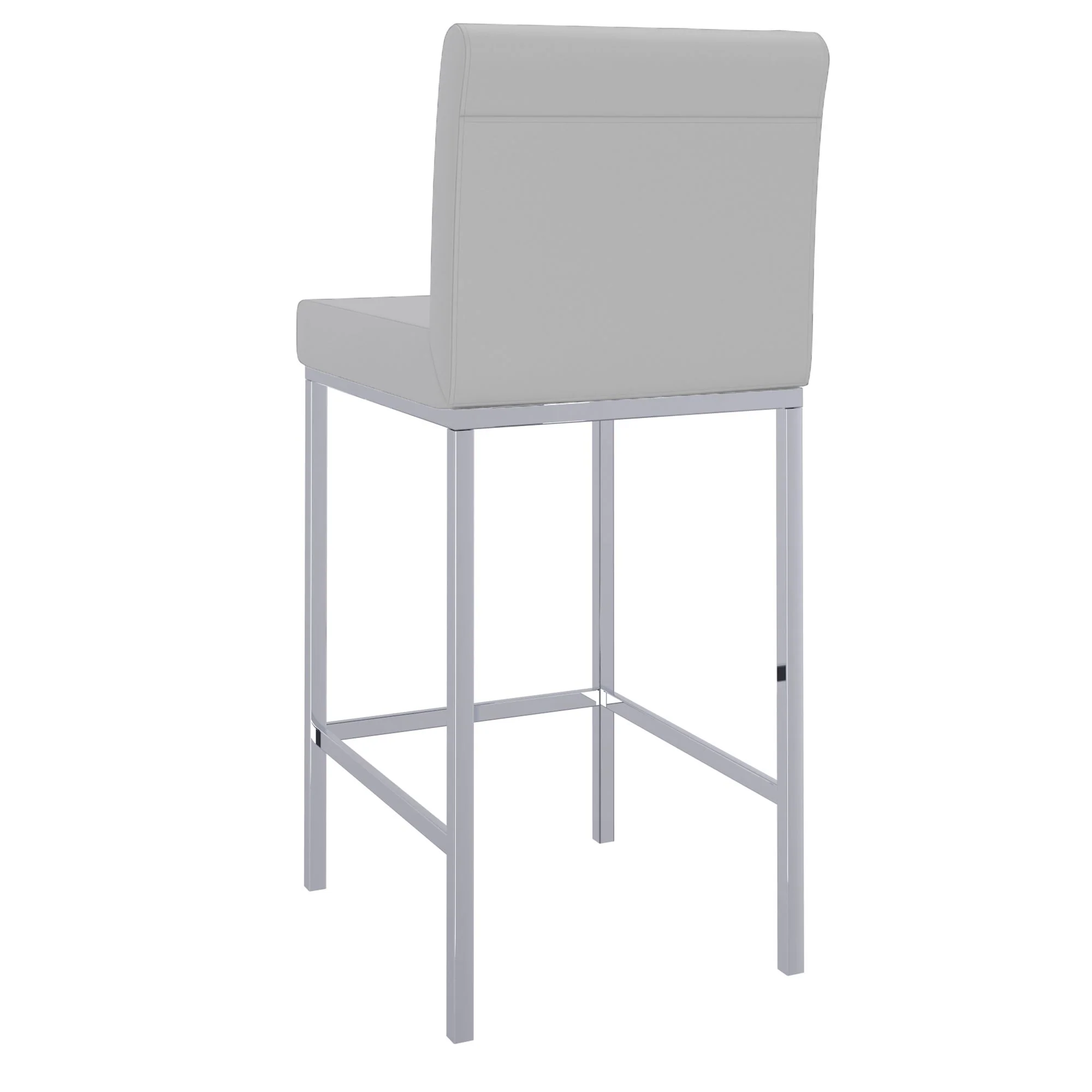 Porto 26" Counter Stool, set of 2, in Grey and Chrome - Image 3