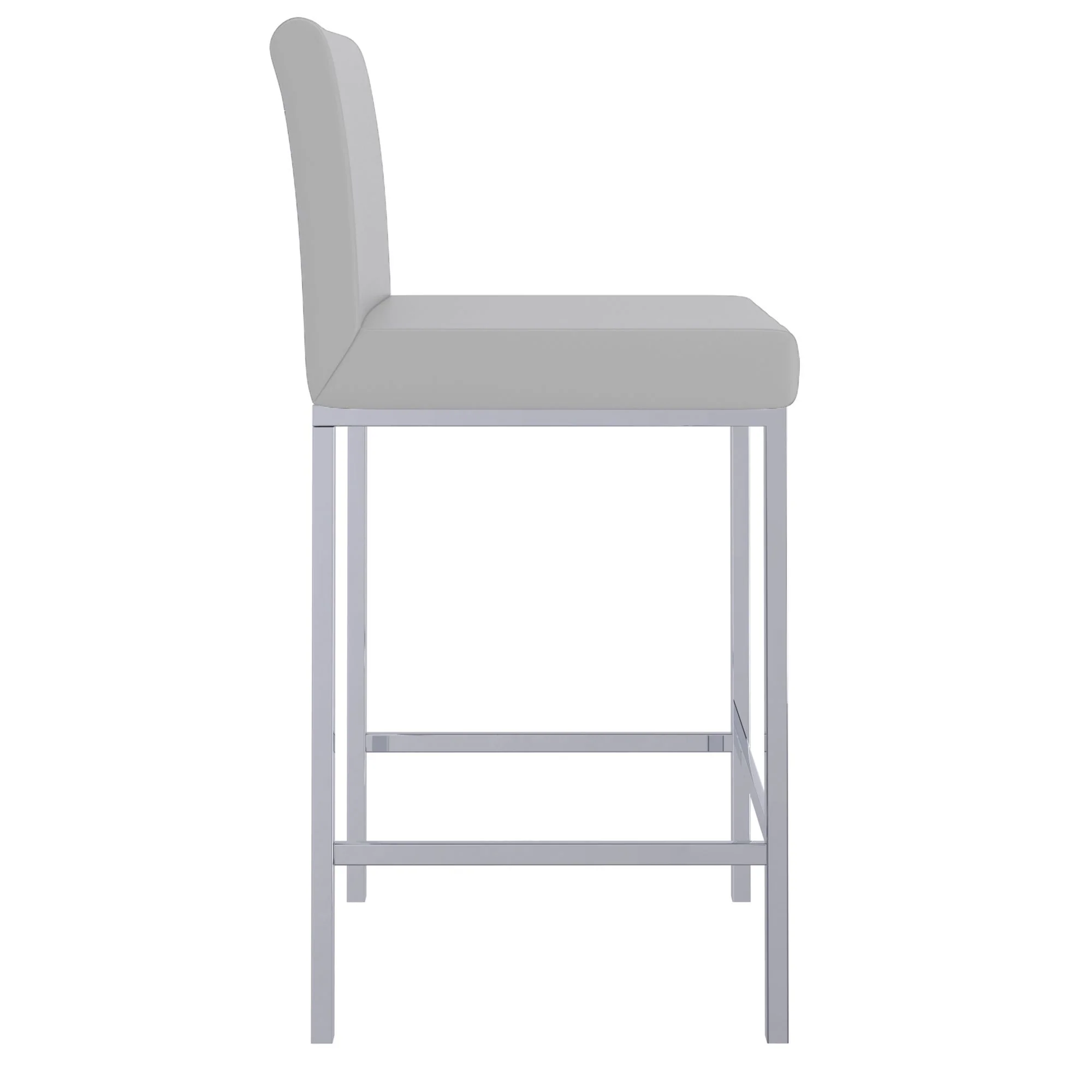 Porto 26" Counter Stool, set of 2, in Grey and Chrome - Image 4