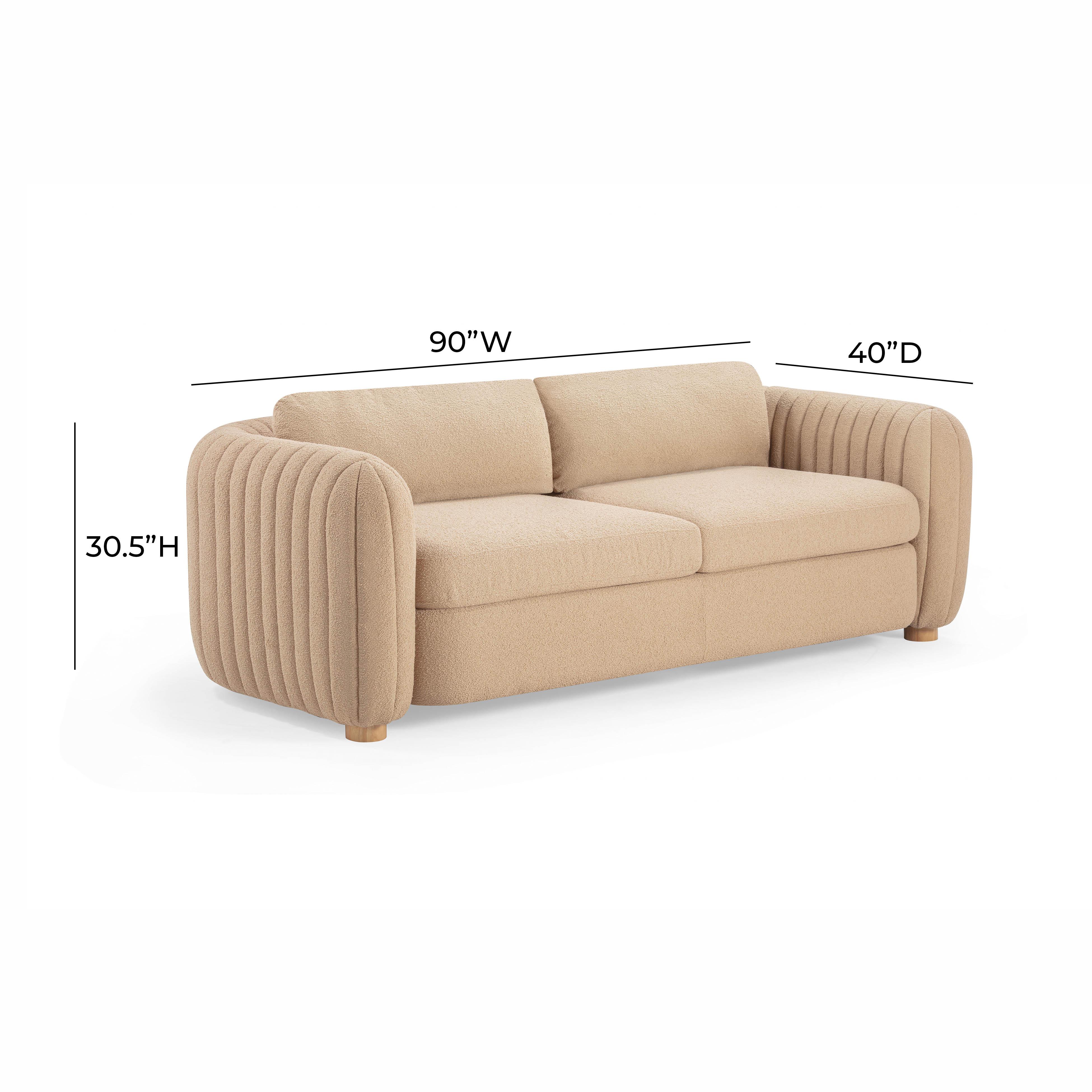 Porto 90" Honey Boucle Sofa - Image 5