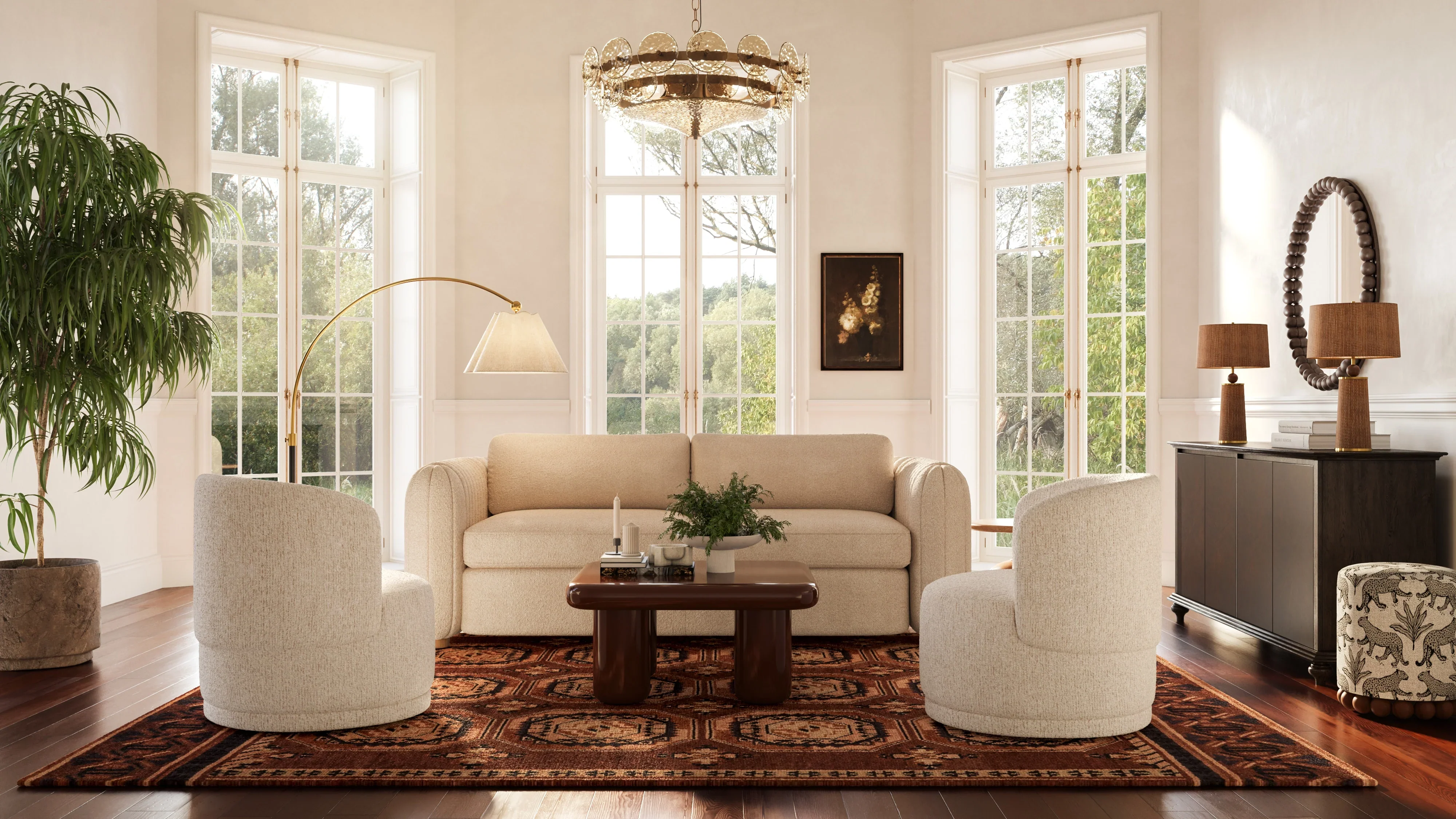 Porto 90" Honey Boucle Sofa - Image 9