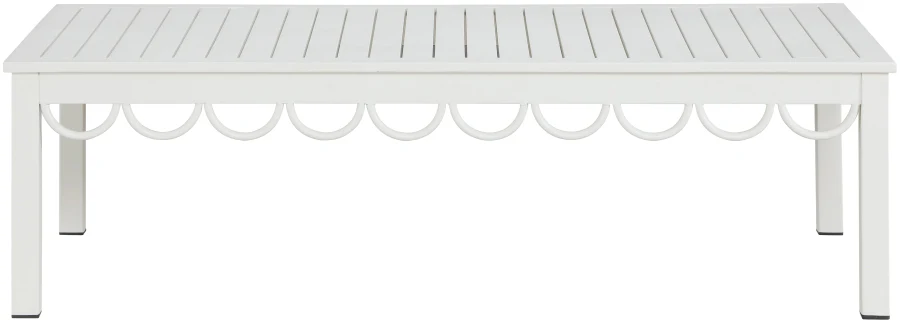 Portofino Aluminum Outdoor Patio Coffee Table - Image 3