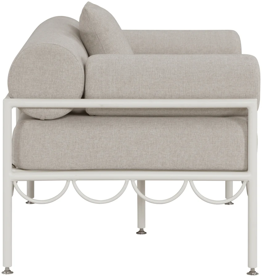 Portofino Resilient Water Repellent Fabric Upholstered Outdoor Patio Chair - Image 4