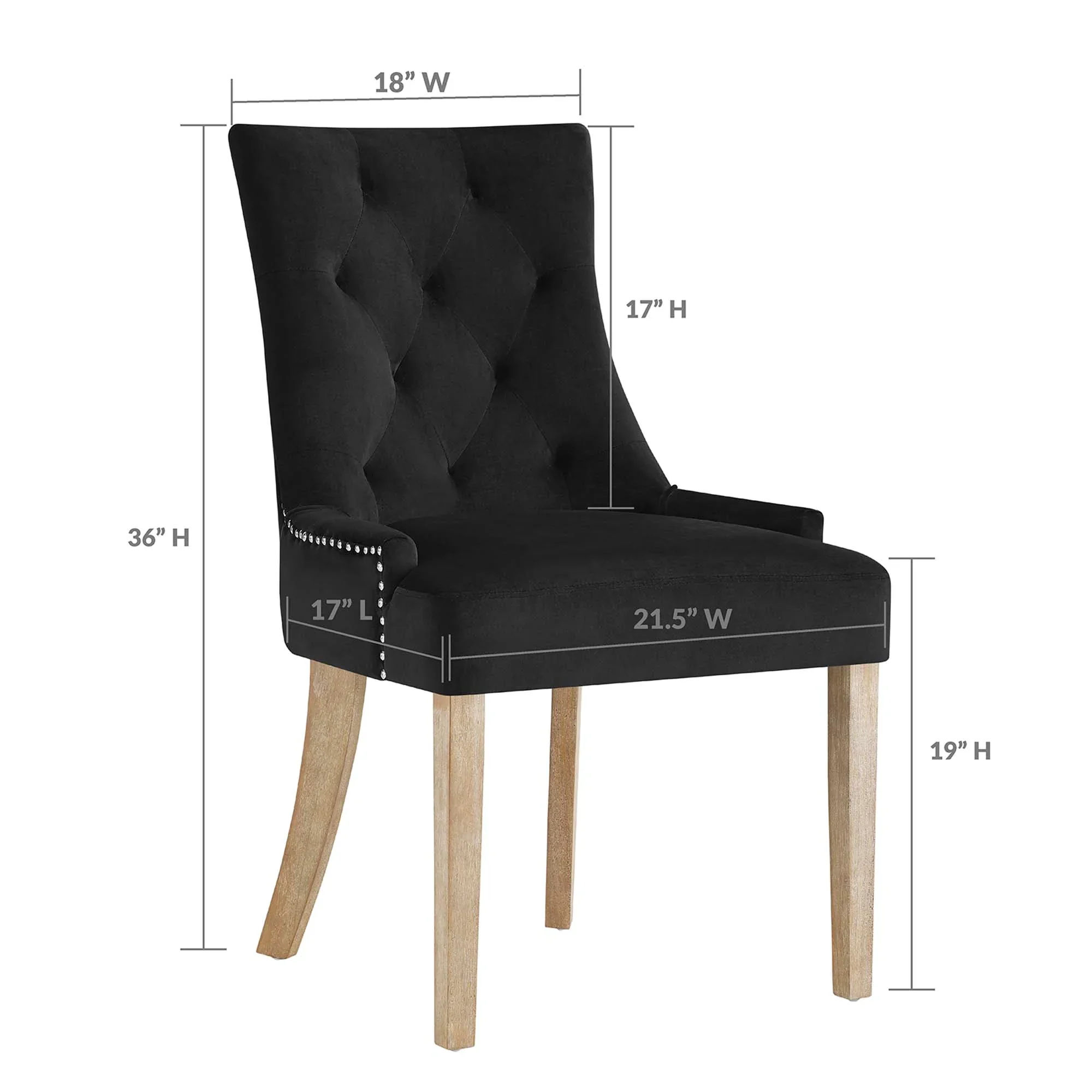 Pose Performance Velvet Dining Chair - Image 9