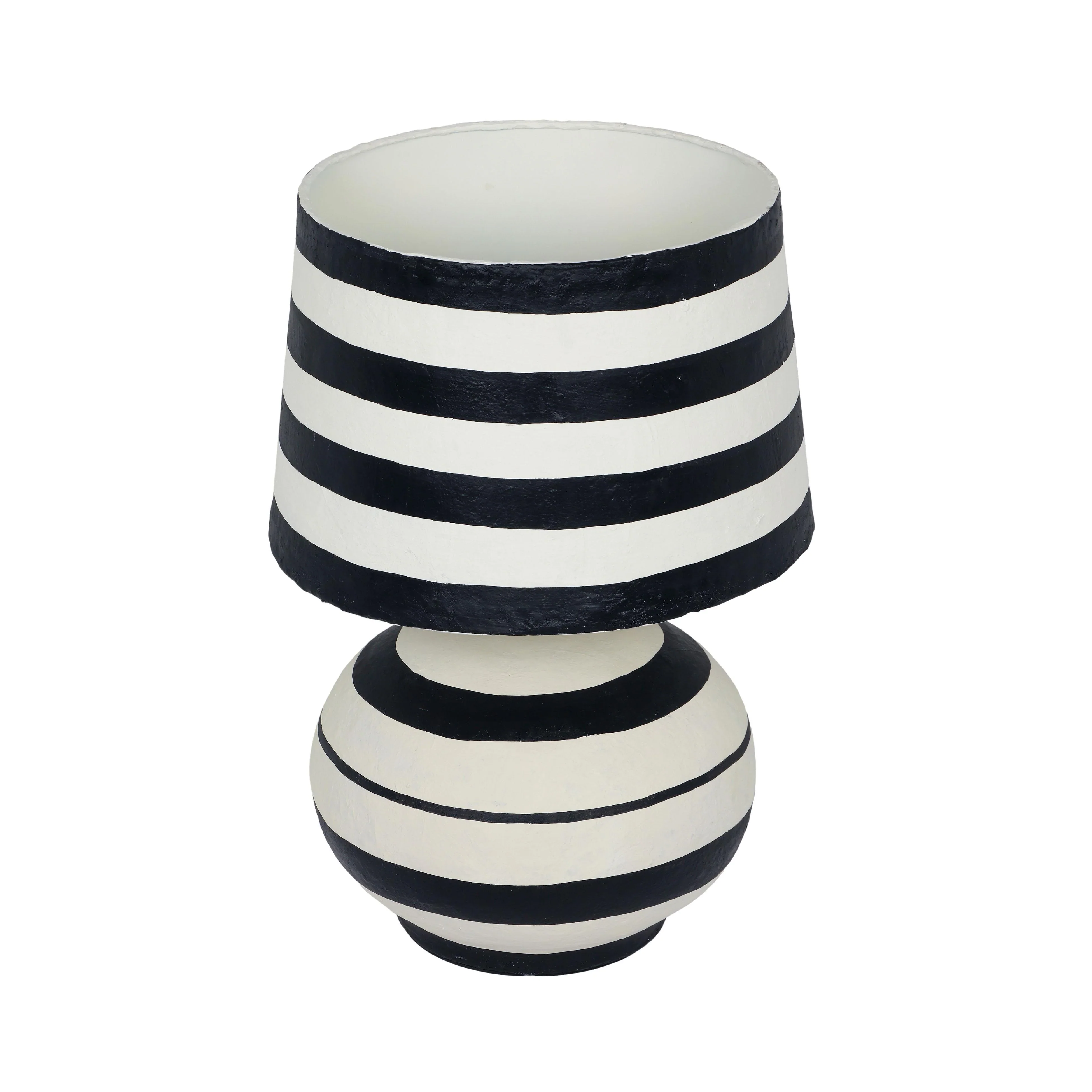 Positano Striped Papier Mache Table Lamp - Image 3