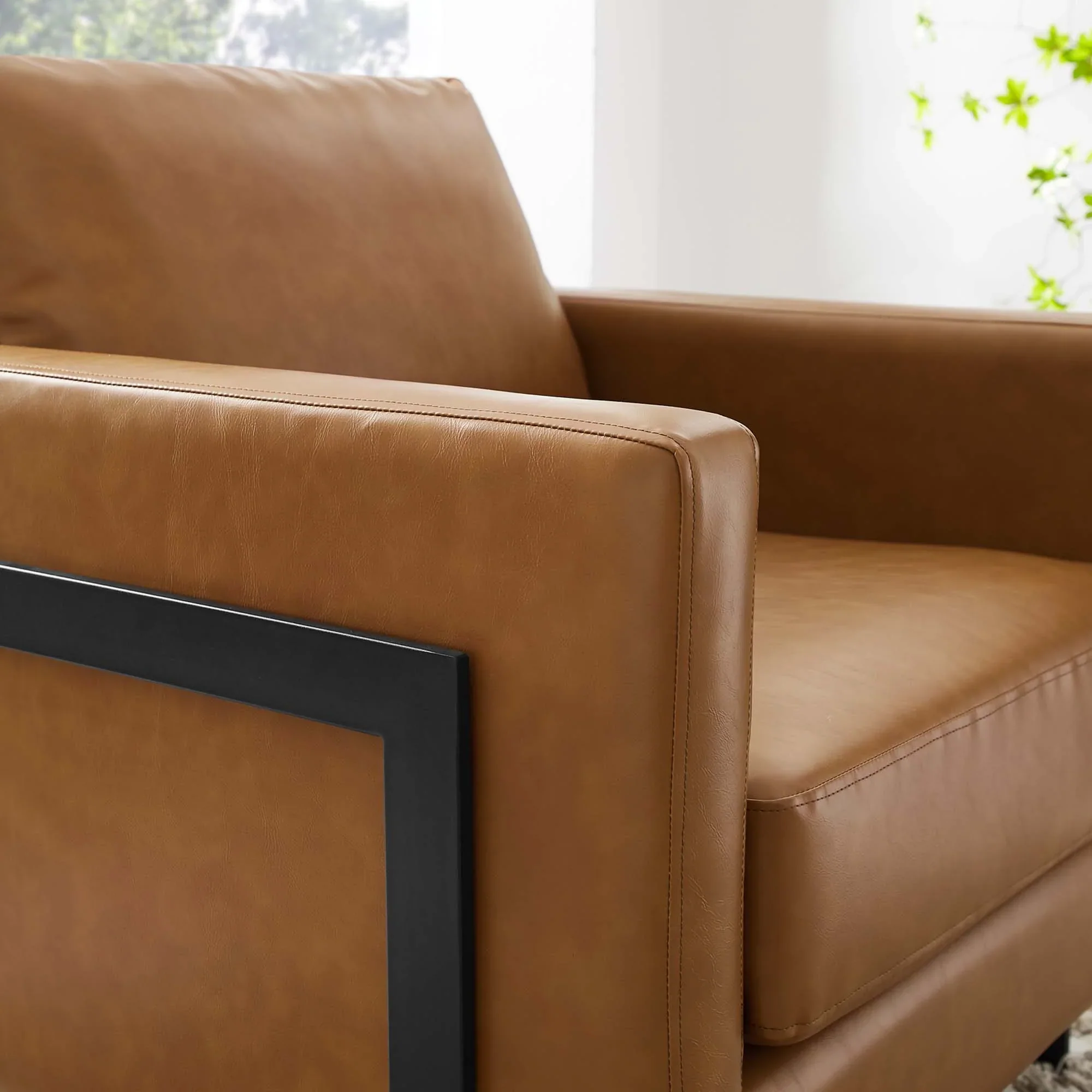Posse Vegan Leather Accent Chair - Image 6