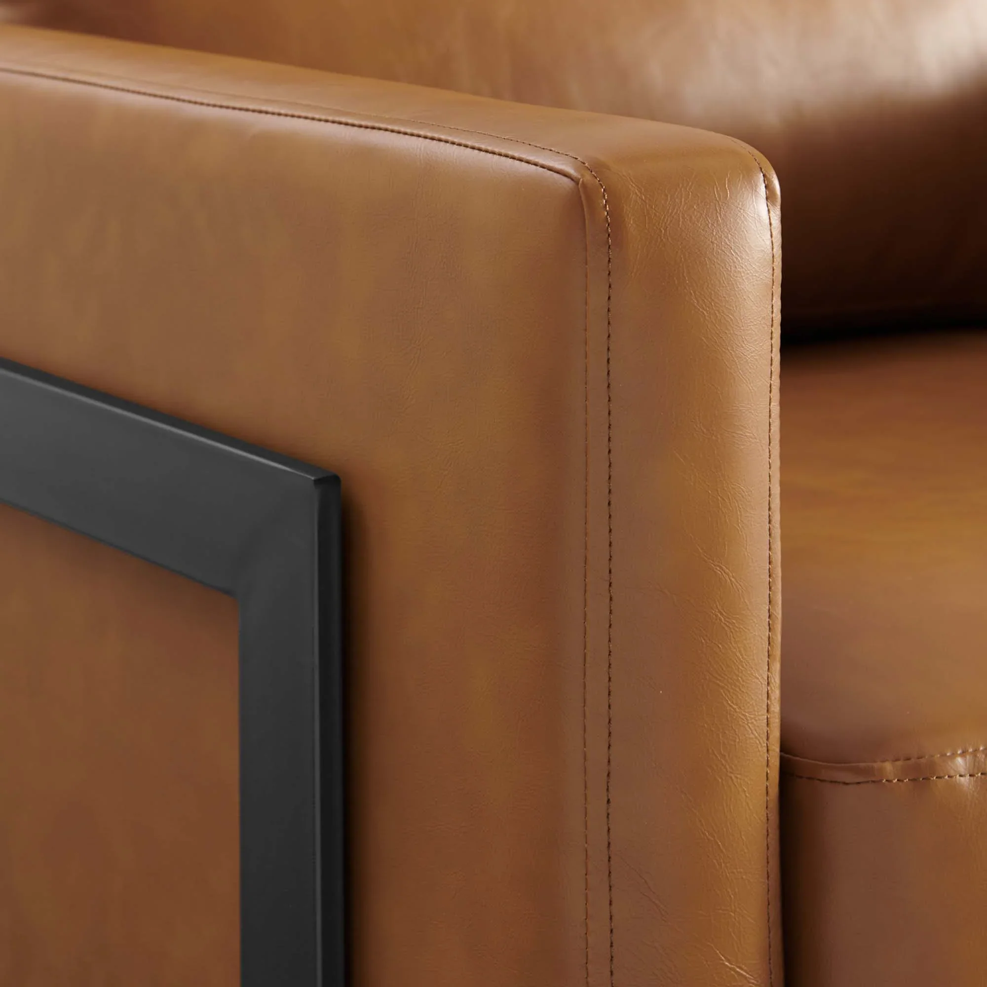 Posse Vegan Leather Accent Chair - Image 8