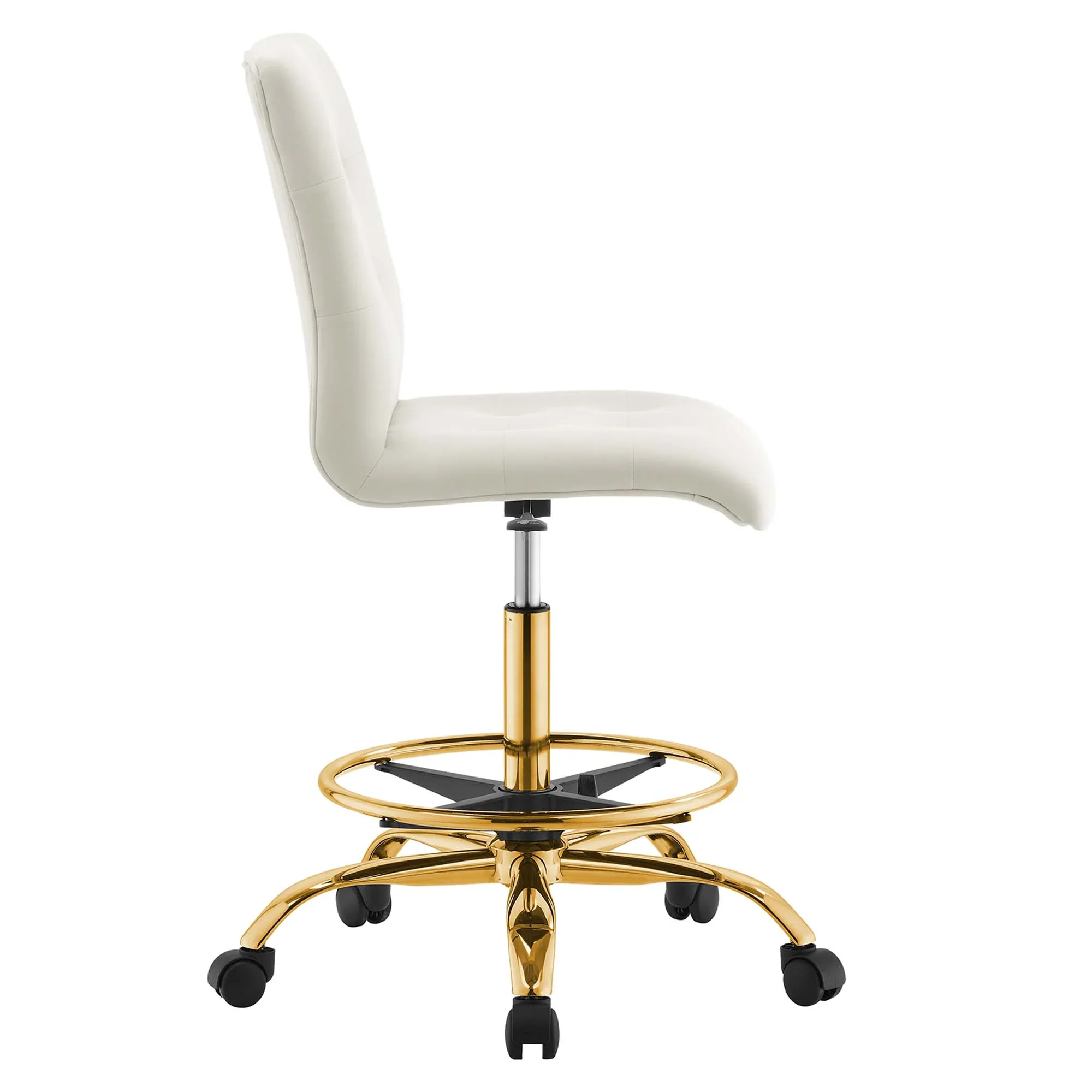 Prim Armless Performance Velvet Drafting Chair - Image 29