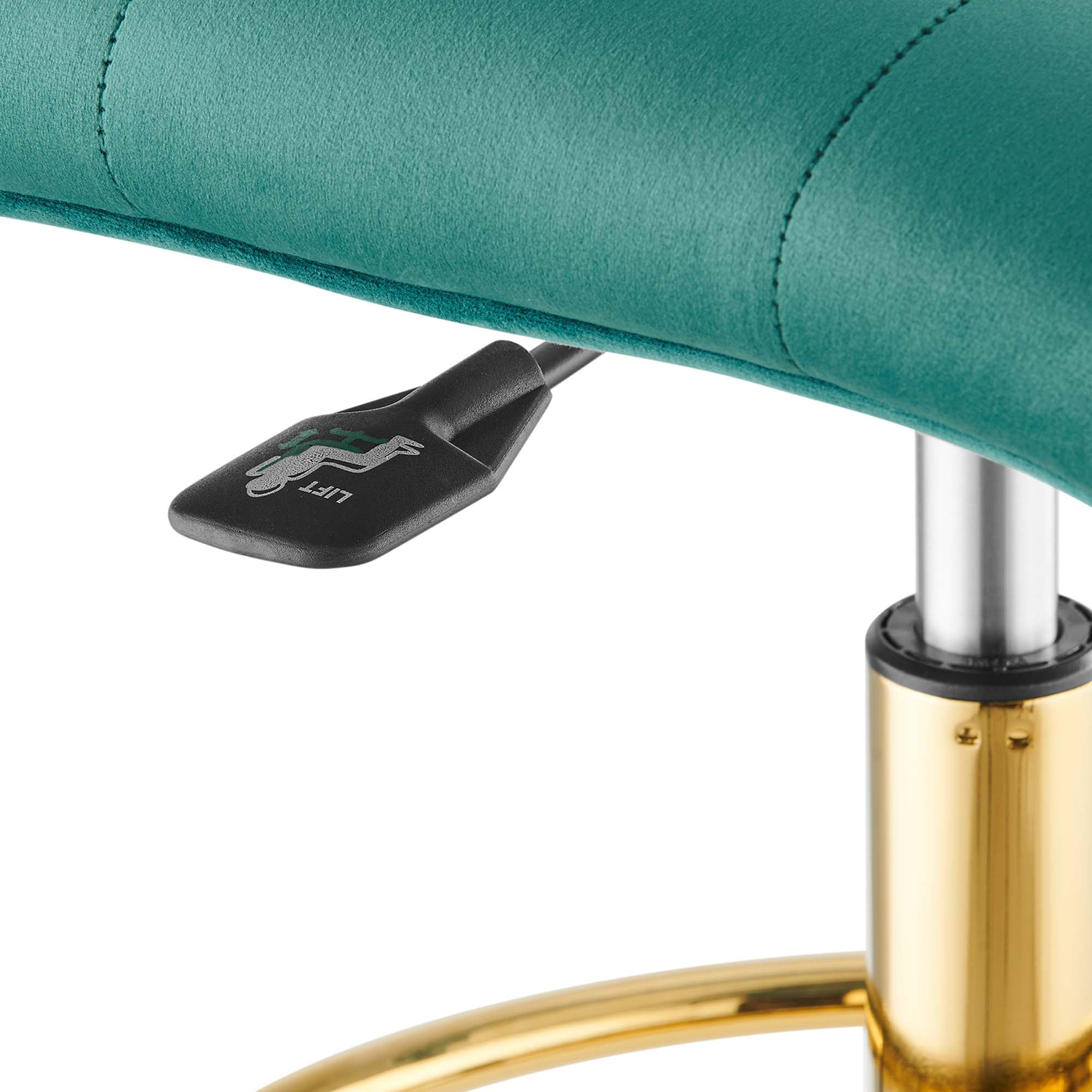 Prim Armless Performance Velvet Drafting Chair - Image 50