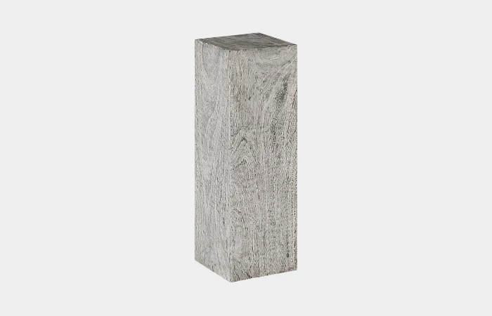 Prism Pedestal, Large, Gray Stone