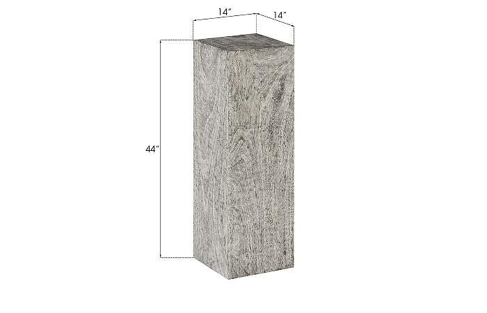 Prism Pedestal, Large, Gray Stone - Image 4